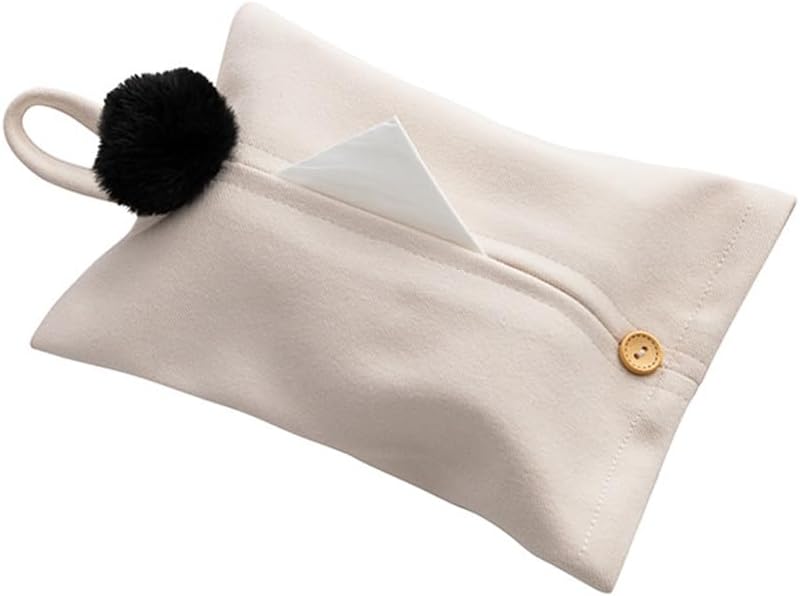 غطاء صندوق مناديل معلق ياباني بلون واحد لطاولة القهوة في غرفة المعيشة أو مكتب سطح المكتب - Image 1